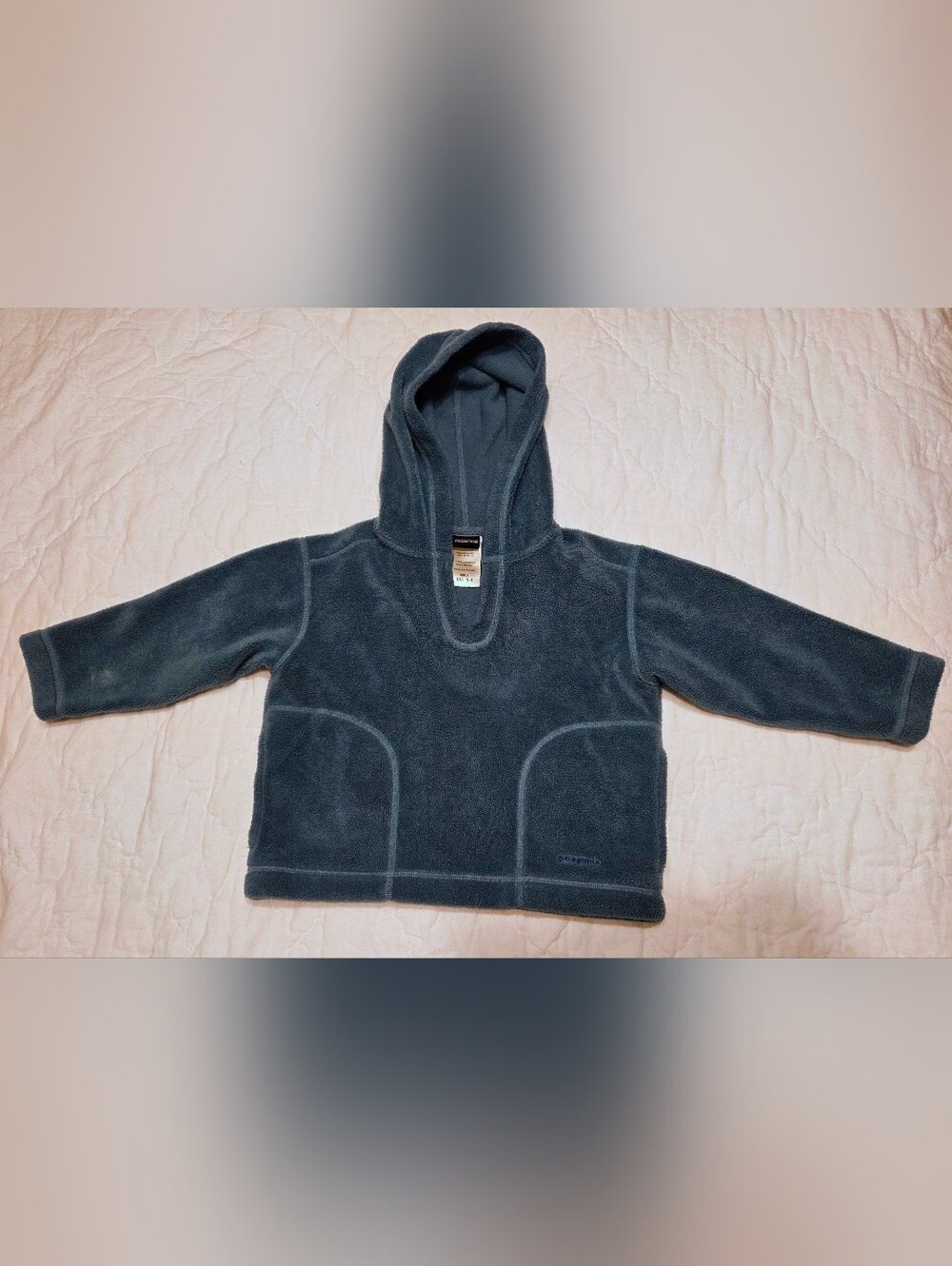 Patagonia Girls XXS (3-4) Blue Fleece Hooded Pullover Sweater